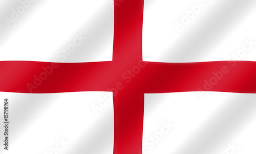 Illustration: English St. George flag blowing in the wind illustration. English St. George flag blowing in the wind illustration.