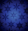 Seamless Blue Snowflake Background