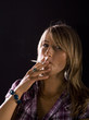 Young woman smoking