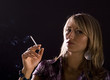 Young woman smoking