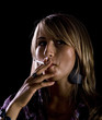 Young woman smoking