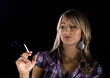 Young woman smoking
