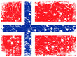Flag of Norway in retro style