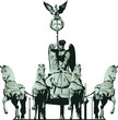 Vektor: Quadriga, Viergespann Quadriga, Viergespann
