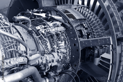 Photo: powerful jet engine detail powerful jet engine detail