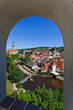 Krumau, Tschechien. Ansicht der Stadt