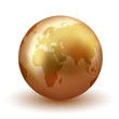 3D Golden Earth (Vector)