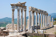Photo: Ruins of Trajan temple in Pergamos Ruins of Trajan temple in Pergamos