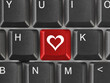Computer keyboard with love key Computer keyboard with love key