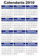 Calendario vectorial 2010 Español