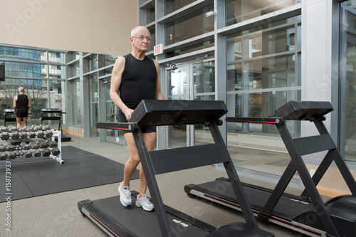 Photo: Man walking on treadmill Man walking on treadmill