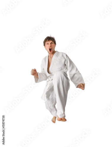 Photo: Karate fighter making a move Karate fighter making a move