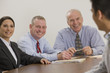 Businessman and his team.