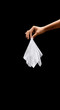 hand holding hankie