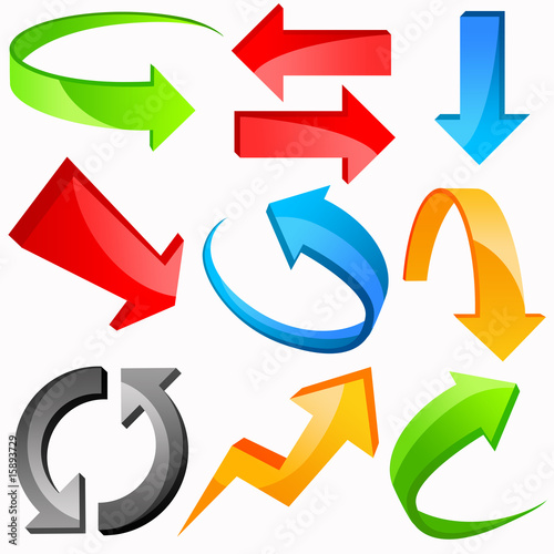 Illustration: 3d arrows collection 3d arrows collection