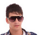 Young boy with sunglasses portrait
