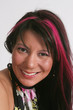Happy smiling woman with eye contact