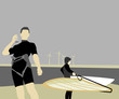 Surfer unter sich