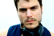 Attractive man with headphones