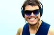 Attractive man with headphones