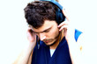 Attractive man with headphones
