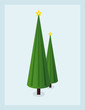 Karten mit Weihnachtsbäumen