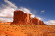 Single Large Rock Formation in Monument Valley