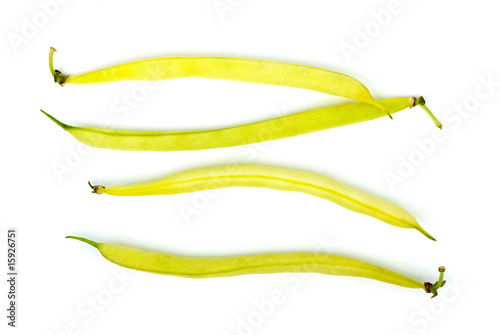 Photo: Four yellow wax bean pods Four yellow wax bean pods