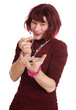A man dressed as a woman A man dressed as a woman