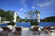 beach chairs at swimming pool