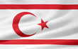Flagge der türkischen Republik Nord Zypern