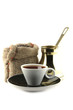 coffee cup with bag and turkish