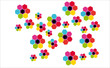 Fleurs multicouleurs