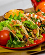 Chicken tacos on the plate Chicken tacos on the plate