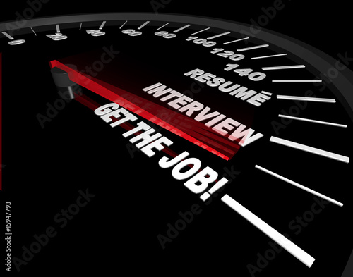 Illustration: Getting the Job - Interviewing Process - Speedometer Getting the Job - Interviewing Process - Speedometer