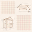 drawings on notebook sheet