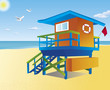 Life guard tower on a beach Life guard tower on a beach