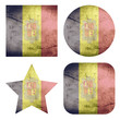 set of 4 grunge flag buttons of andorra