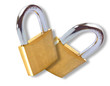 padlocks, cut-out, white background