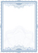 Classic guilloche border for diploma or certificate / vector