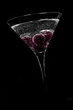 Martini alcoholic drink isolated on black