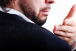 Dandruff issue on man's sholder