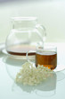 Elderflower tea, close-up
