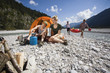 Germany, Bavaria, Tölzer Land, Young friends camping