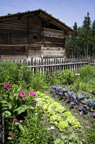 Photo: Austria, farmhouse with vegetable garden Austria, farmhouse with vegetable garden