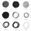 Vector: Series of pencil drawn circles Series of pencil drawn circles