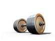 isolated dumbbell on white background - 3d render