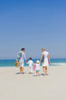 Family on vacations on the beach