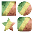 set of 4 gunge flag buttons of congo
