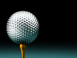 silver  golf ball